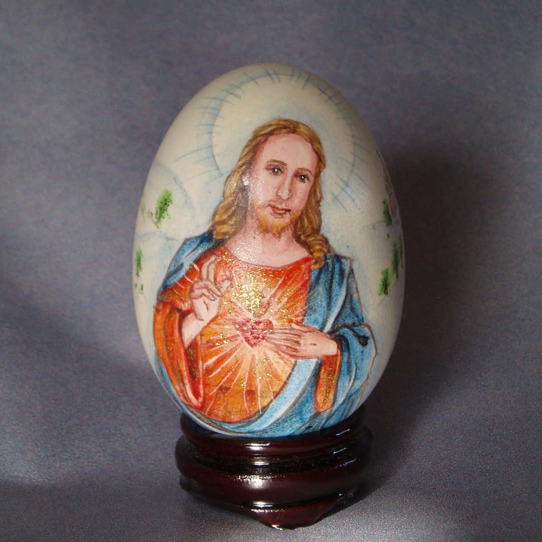 Jesus, Hand Painted on Goose Egg, Original Painting, Egg Art - Etsy, image size:1080x1080