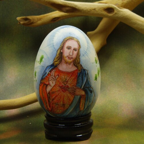 Jesus, Hand Painted retailer On Goose Egg, Original Painting, Egg Art