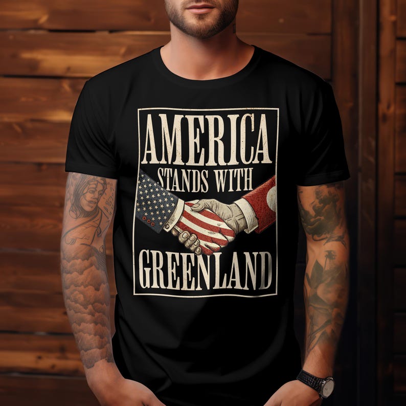 America Stands With Greenland Digital Tshirt
