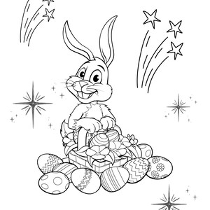 Easter Coloring Pages for Kids - Printable Bunny Egg Activity - Fun ...