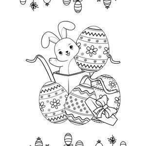 Easter Coloring Pages for Kids - Printable Bunny Egg Activity - Fun ...