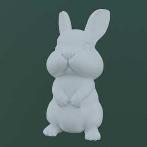 3D Cute Rabbit STL, Gift For Girlfriend, 3D Cute Rabbit Print File, 3D Printable, Rabbit STL, 3D Rabbit Printing File, Gift With 3D Printer