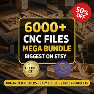 6000+ CNC MEGA files for router machines, cnc stl files pack, 3D cnc Router stl Pack, cnc Design bundle, stl files , cnc files , cnc pack