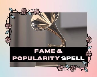 Fame & Popularity Spell | Attract Recognition, Followers And Social Influence, Personalized Ritual with Photo Proof