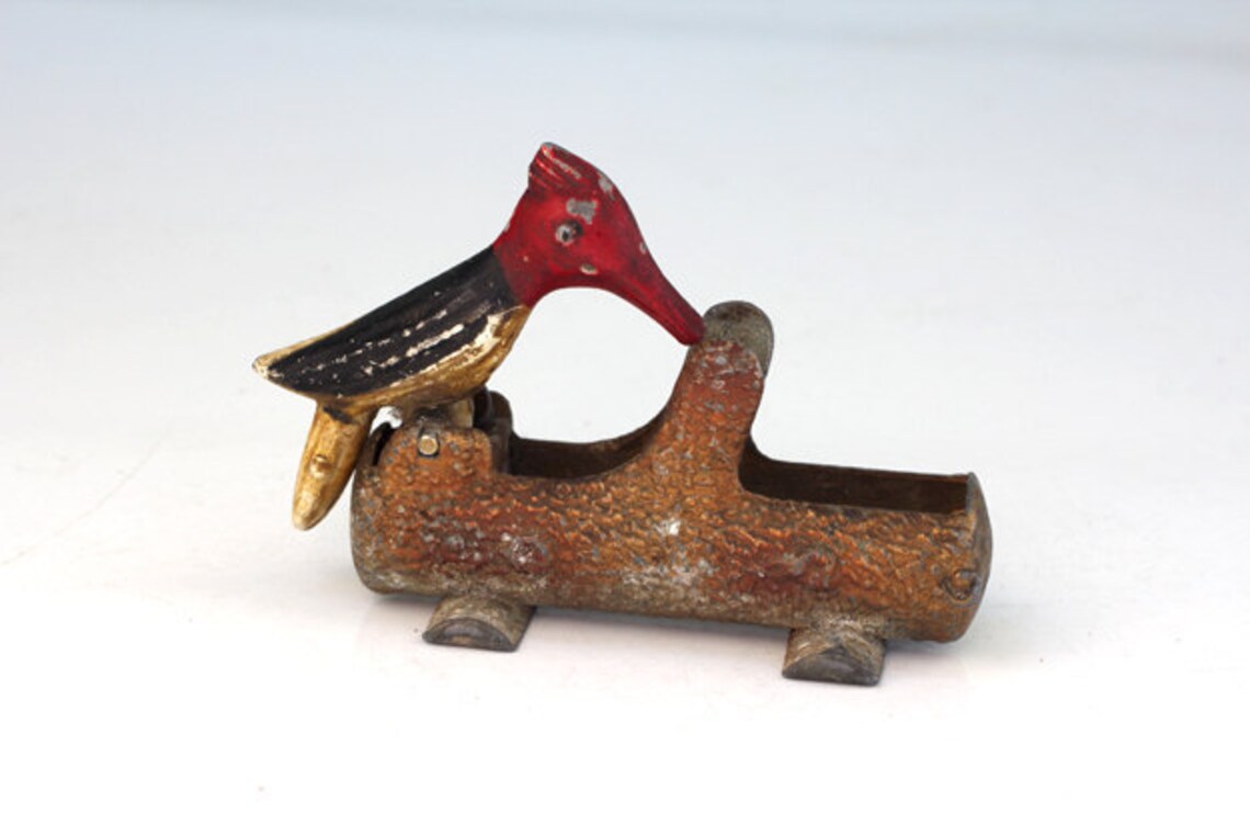 Vintage Woodpecker Toothpick Holder and Dispenser Etsy
