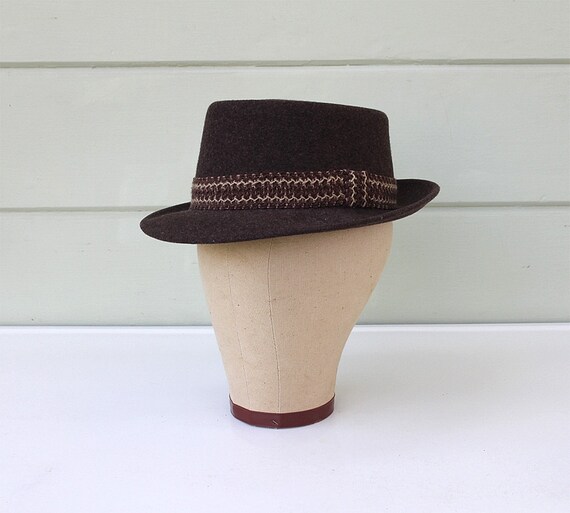 Items similar to Man's Fedora Brown Hat on Etsy