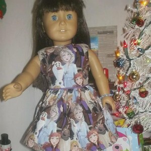 Disney Frozen Doll Clothes: Elsa, Anna, Olaf, Fits 18" American Girl Doll purple dress
