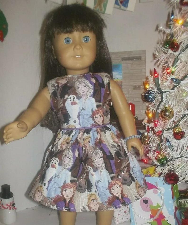 Disney Frozen Doll Clothes: Elsa, Anna, Olaf, Fits 18" American Girl Doll purple dress