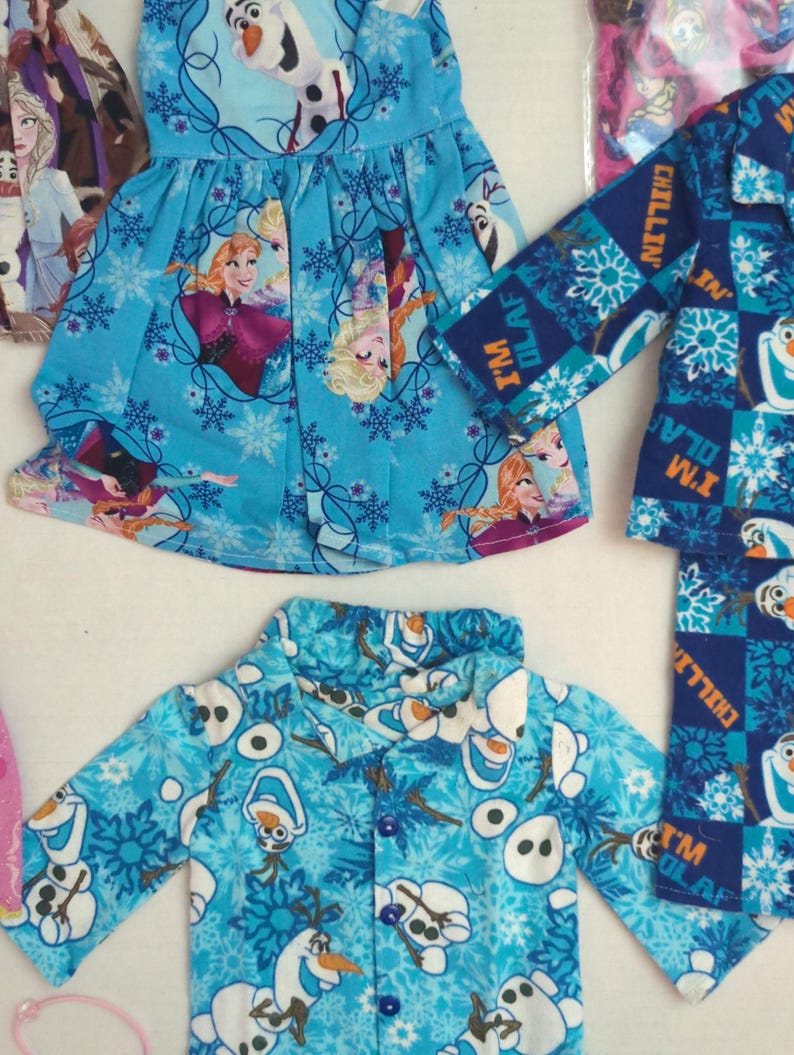 Disney Frozen Doll Clothes: Elsa, Anna, Olaf, Fits 18" American Girl Doll zdjęcie 11