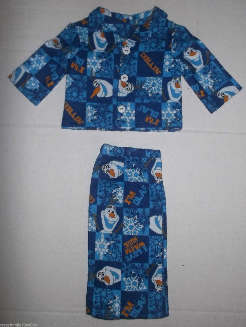 Disney Frozen Doll Clothes: Elsa, Anna, Olaf, Fits 18" American Girl Doll blue olaf