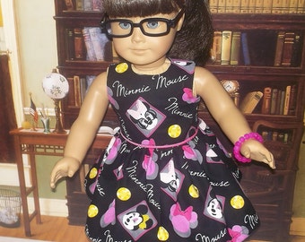 Vestido de Mickey y Minnie Mouse para muñeca American Girl de 18" negro y rosa Disney