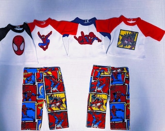 Pantalones y camiseta de Spiderman para muñecos de 45 cm (niño y niña) - Variedad de colores