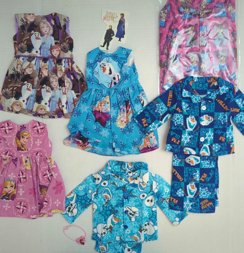 Disney Frozen Doll Clothes: Elsa, Anna, Olaf, Fits 18" American Girl Doll zdjęcie 1