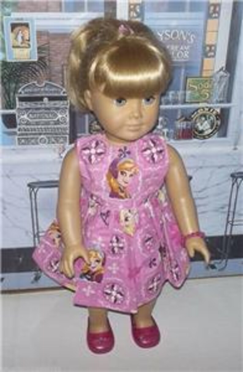 Disney Frozen Doll Clothes: Elsa, Anna, Olaf, Fits 18" American Girl Doll pink dress