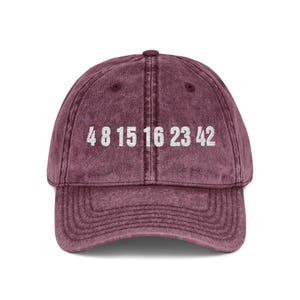 LOST TV Show Hat: Embroidered Numbers Vintage Dad Cap