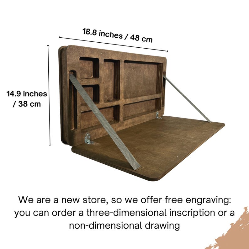 Foldable Wall Desk: Plywood Murphy Table With Hidden Storage - Etsy