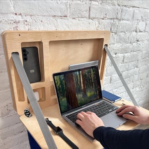 Plywood Wall Folding Desk: Space-Saving Murphy Table with Storage