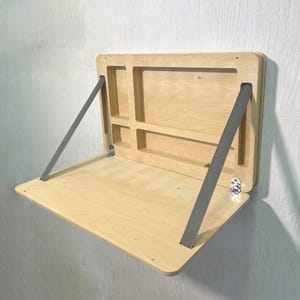Minimalist Plywood Murphy Desk: Wall Mounted Folding Table