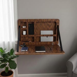 Foldable Wall Desk: Plywood Murphy Table with Hidden Storage image 3
