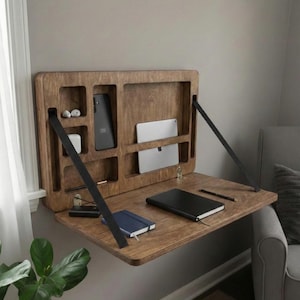 Escritorio plegable, mesa para portátil de pared, escritorio oculto