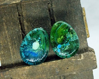 8mm x 12mm Color Swirl Ear Gauges Petri Dish Resin Plug Plug and Tunnel Teardrop Shaped Gauges Alcohol Ink Plug \u00a0