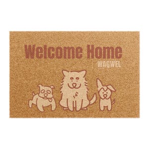 WagWel Welcome Home Doormat for Pet Lovers, Cute Dog Design, Dog Owner Gift, Home Decor, Animal Lover Welcome Mat, Pet-Friendly Entryway