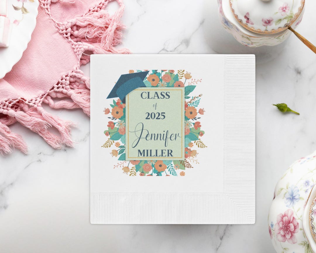 Custom Graduation Celebration Napkin Personalized Class of 2025 Party ...