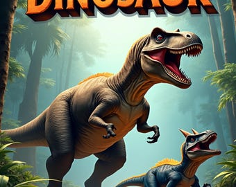 Dinosaur Coloring Book: 30 Printable Pages, Kids Activity (Digital Download)