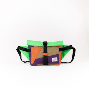 Colorful urban fanny pack, zero waste crossbody bum bag, eco-friendly zipper pouch, city belt bag for women, best friend gift ideas