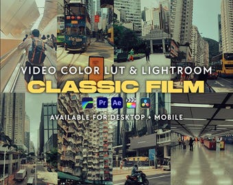 Classic Film LUT Lightroom Preset Pack - Vintage Cinematic Grading for Video & Photo | iPhone Footage | Apple Log | Kodak 2383