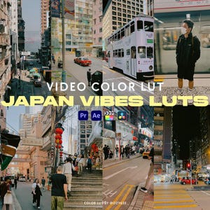 Japan Vibes Video LUTs | FUJIFILM LUTs | Analog | Urban Vintage | Professional Color Grading Video Color LUTs | IPhone Footage & Apple Log