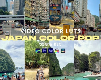 Japan Color Pop Video LUTs | FUJIFILM LUTs | Analog | Professional Color Grading Video Color LUTs | IPhone Footage & Apple Log