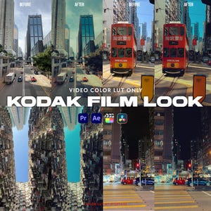 8 Kodak Film Look Video LUTs | Professional Color Grading Video Color LUTs | iPhone Footage | Apple Log & Rec709 | S-Log