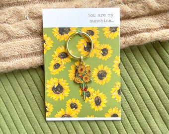 You Are My Sunshine - Sunflower Bunch Charm Keyring