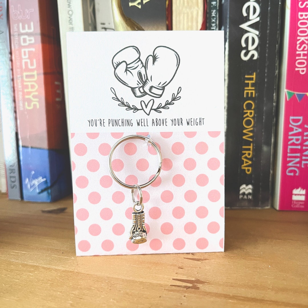 Youre Punching Well Above Your Weight Silver Boxing Glove Keyring