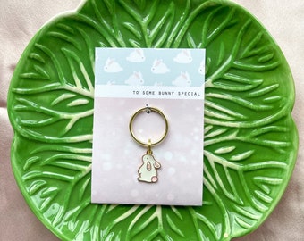 To Some Bunny Special - Cute Bunny Charm Keyring (Easter, rabbit)