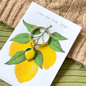 You&#39;re The Zest - Enamel Lemon Charm Keyring