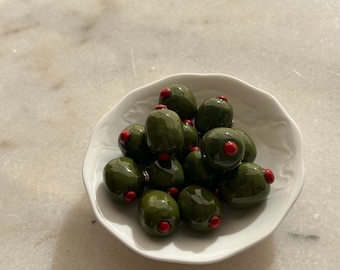 Olive Magnets | Handmade Polymer Clay Magnets | Individual | Set | Decorative