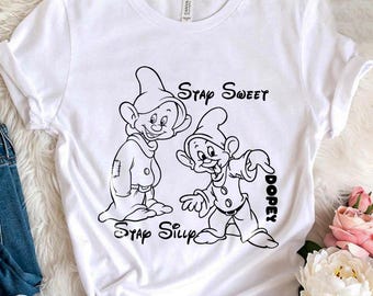 Personalisiertes Schneewittchen Disneyland Shirt - Schneewittchen-Zwerge Shirt - personalisierte Namensshirts