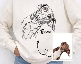 Personalisiertes Haustier Sweatshirt - Frauen Sweatshirt - Haustier Sweatshirt - Vintage Bootleg Haustier Sweatshirt