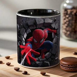 3D Spiderman Coffee Mug – 11oz & 15 oz Marvel Mugs | hot chocolate mug spiderman cup afbeelding 1