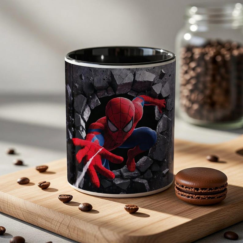 3D Spiderman Coffee Mug – 11oz & 15 oz Marvel Mugs | hot chocolate mug spiderman cup afbeelding 1