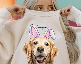 Katzenohren Haustier-Sweatshirt - Comfort Colors Sweatshirts - personalisiertes Haustier-Sweatshirt - Katzen-Shirt 90's Tee - Vintage Bootleg-Haustier-Shirt