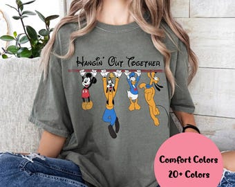 Retro Micky und Freunde Signaturen Shirt, magisches Shirt, Disney Trip Shirts, Disney Familie Passendes Shirt, Disneyworld Shirts