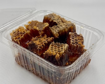 Favo di Miele a Cubetti 300g - Miele Grezzo Biologico Siciliano - Raw Honeycomb - Prodotto Artigianale Marsala Sicilia - Idea Regalo