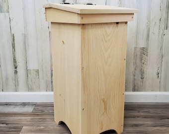 Trash Bin,Wooden Trash Bin,Kitchen Trash Bin,Country Kitchen Decor,Rustic Farmhouse Decor,Gift for Mom,13 gallon bin,container for trash