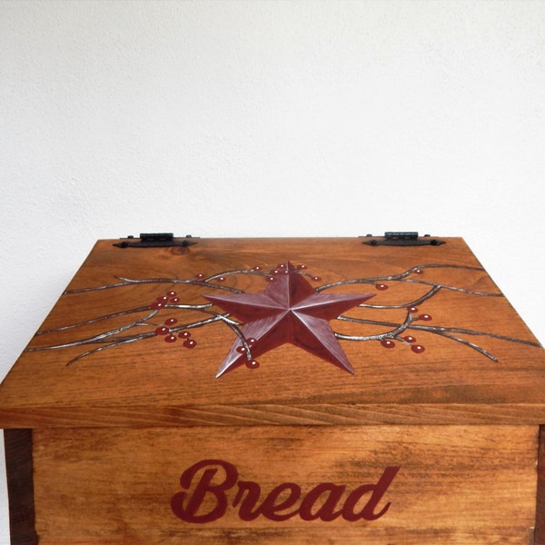 Bread Box, Wooden Bread Box, Primitive Bread Box, Primitive Decor, Primitive Kitchen, Farmhouse Decor, Country Decor, Storage for bread