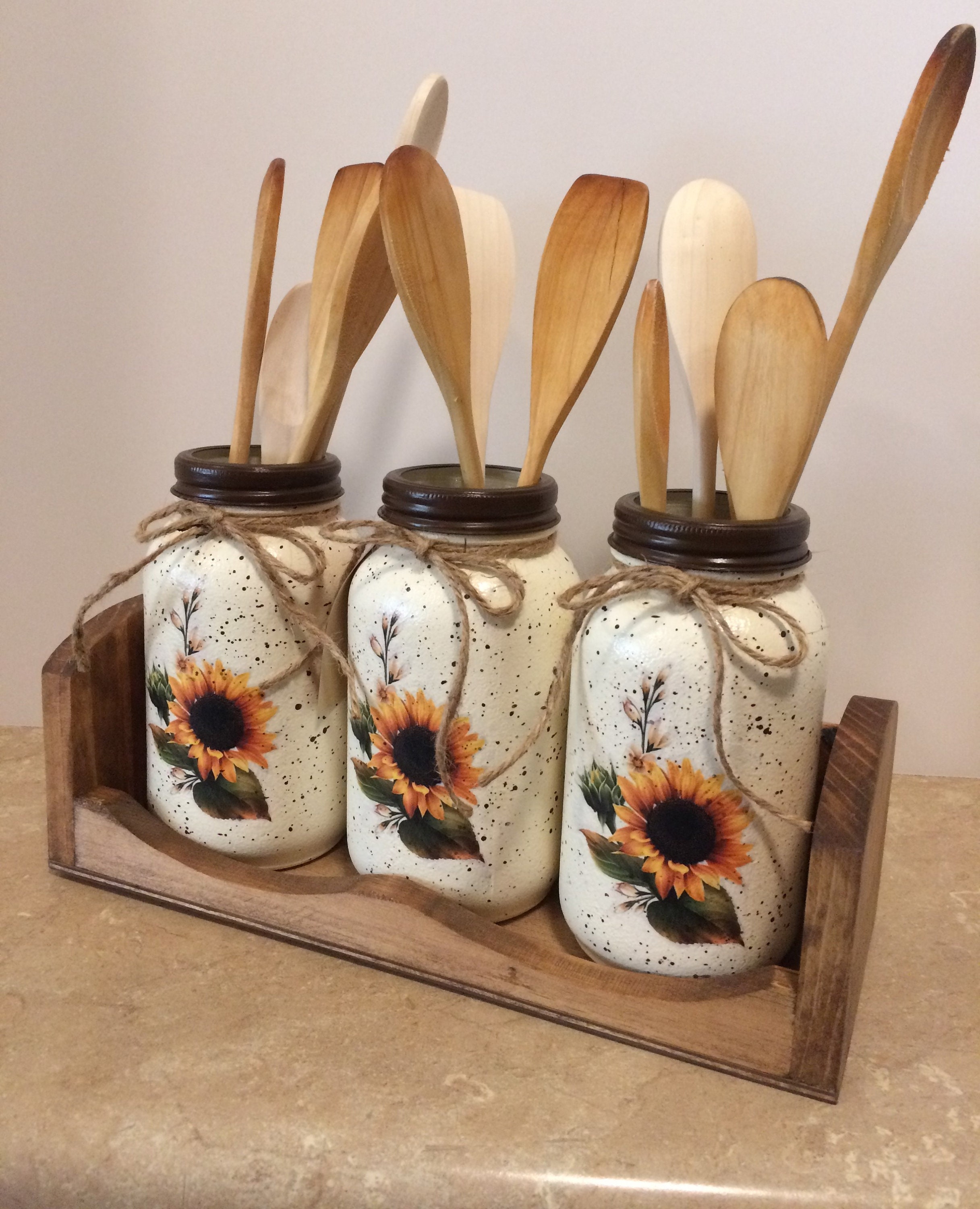 Wildflower Hand Painted Pottery Utensil Holder - Proudly Handmade in the  USA - , LLC