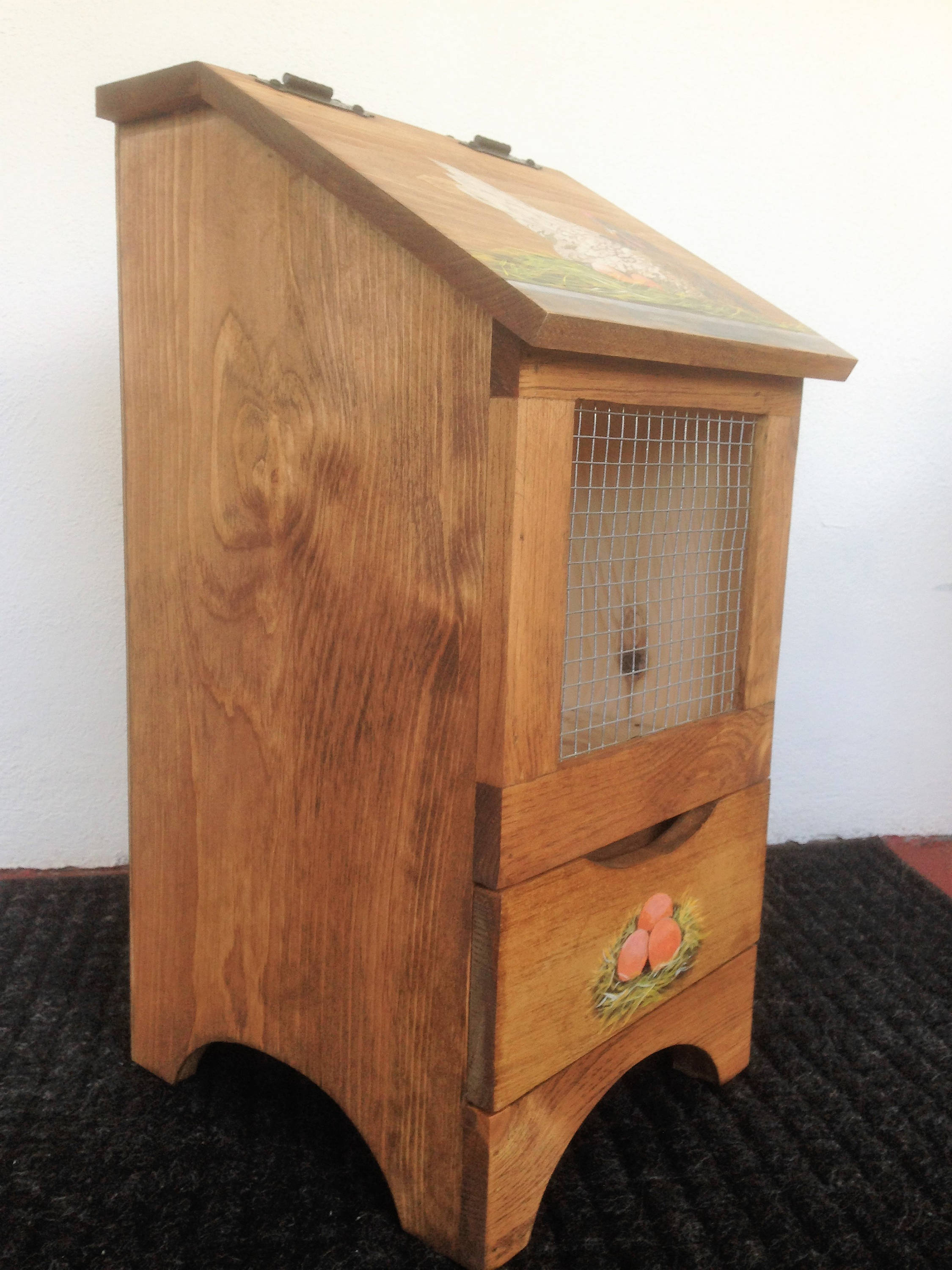 Potato and Onion Bin Bin for Potatoes Vegetable Bin, Chicken Decor