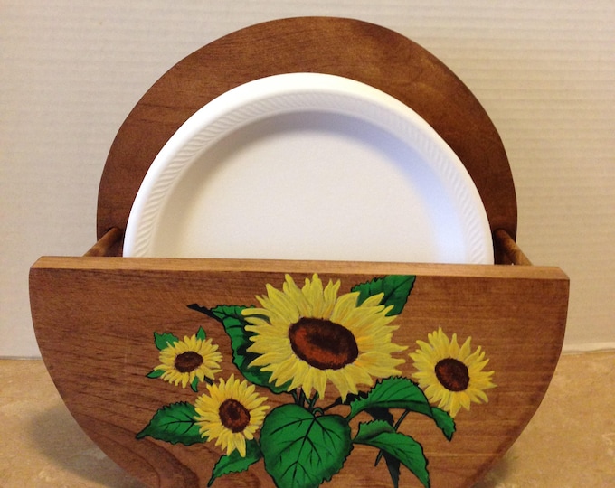 Paper Plate Holder Wooden Plate Holder Holder for Plates Etsy